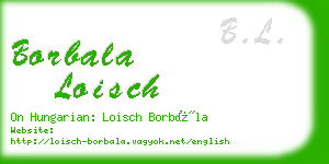 borbala loisch business card